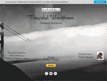 Tablet Screenshot of masjidulwaritheen.org